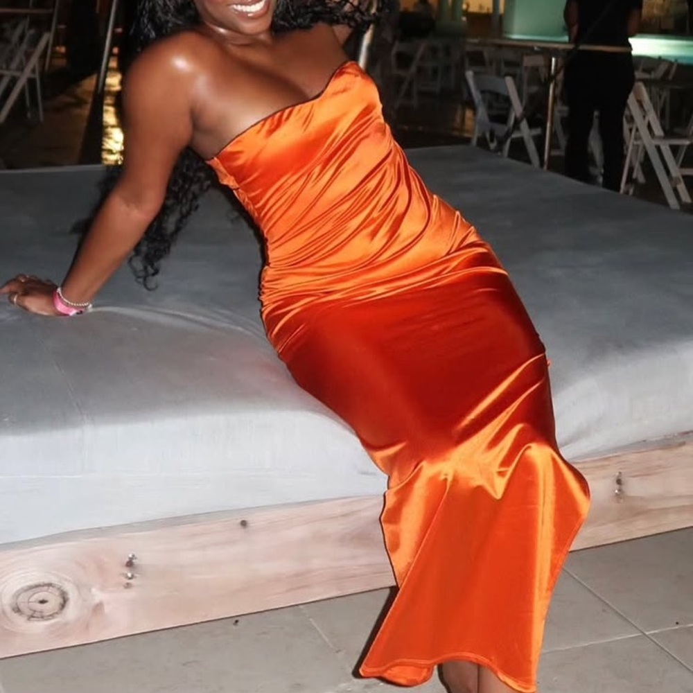 ASOS Orange Midi Dress